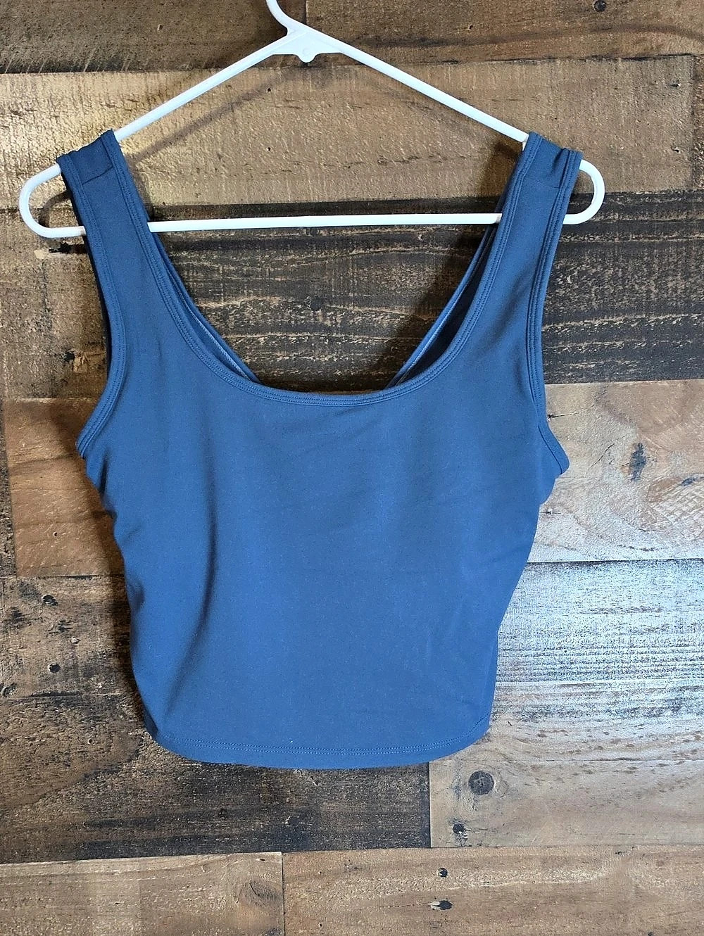 Halara Scoop Neck Crisscross Back Crossover Hem Yoga Cami Top Yoga Cami Top Blue
